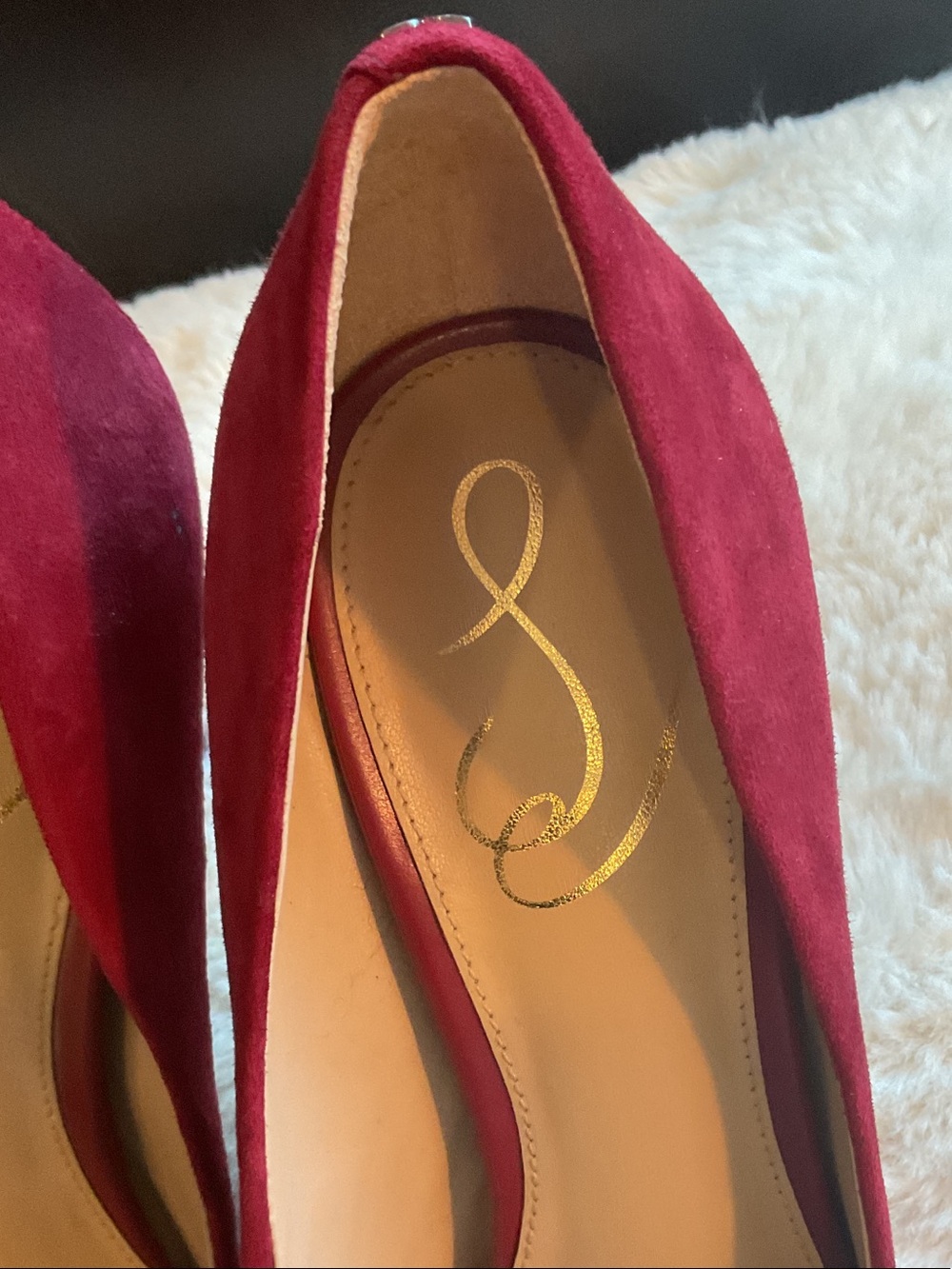 Sam Edelman Hazel Burgundy Suede Pointed Toe Stiletto Pump - Picture 5 of 11